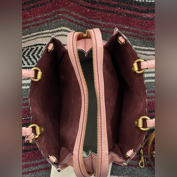 COACH 1941 Rogue 31 Peony Pink Pebble Leather Tea Rose & Rivets - Picture 12 of 16